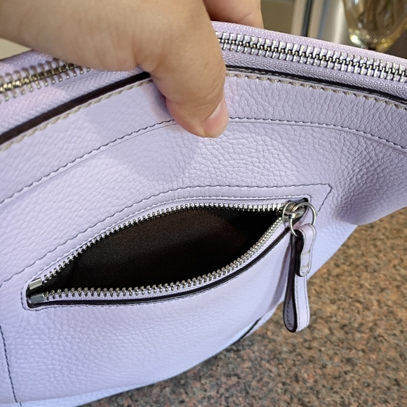 Coach Lilac Pebbled Leather Sling Crossbody Or Shoulder - Picture 13 of 17